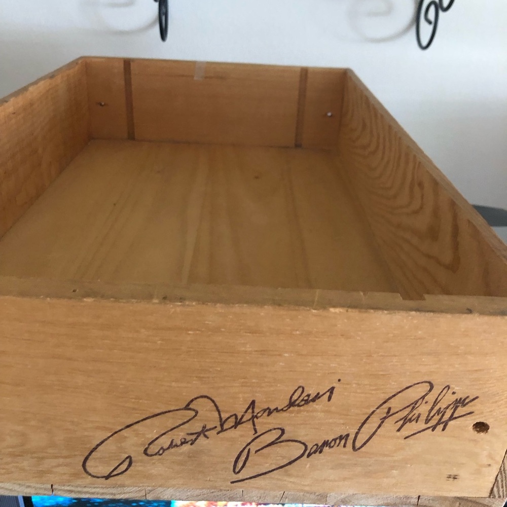 Natural Wood Signature Opus One Empty Wine Box Display